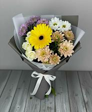 Букет цветов из:  Розы, Герберы и Хризантемы в Рошале