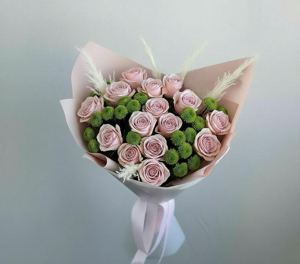 Букет цветов из: Розы и Хризантемы в Рошале