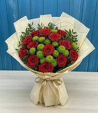 Букет цветов из:  Розы и Хризантемы в Рошале