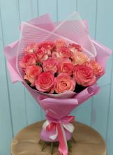 Букет 15 Розовых роз Равель в Рошале