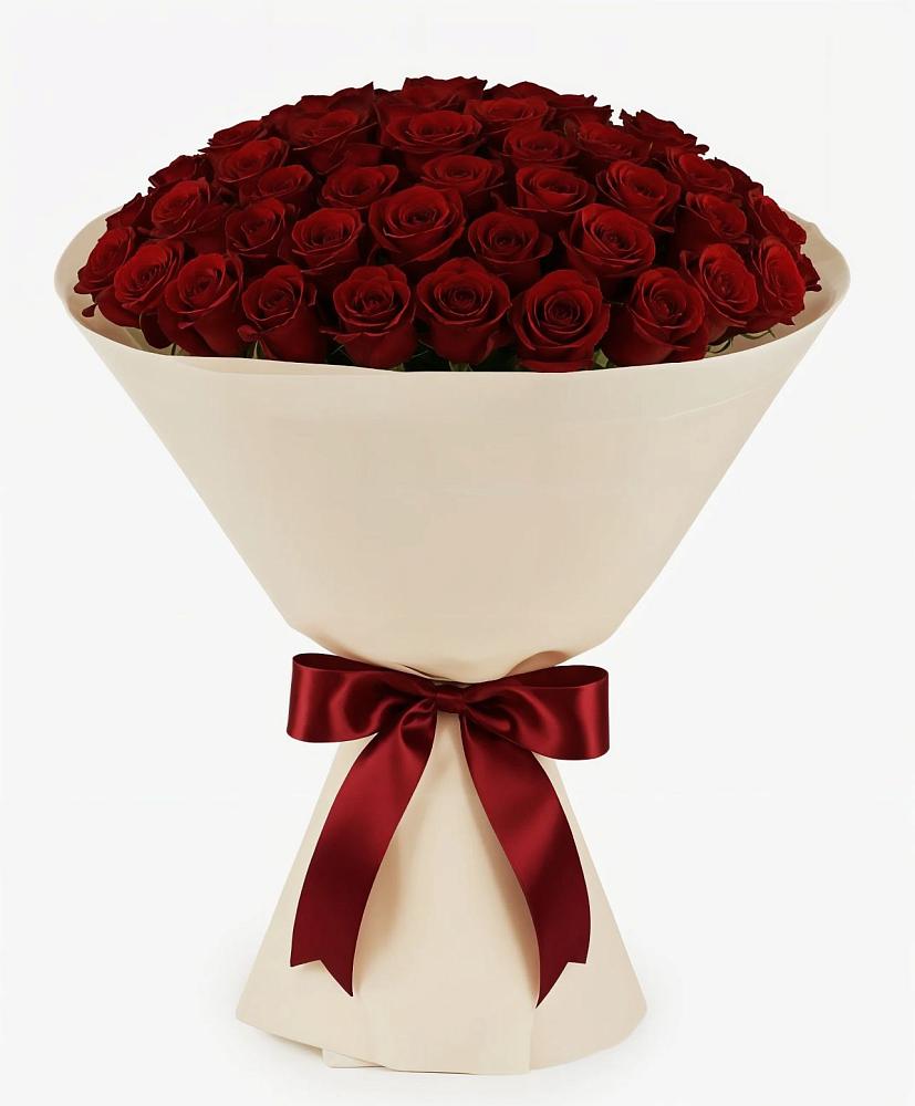 Букет 101 Бордовая роза Блэк Бакарра в Рошале